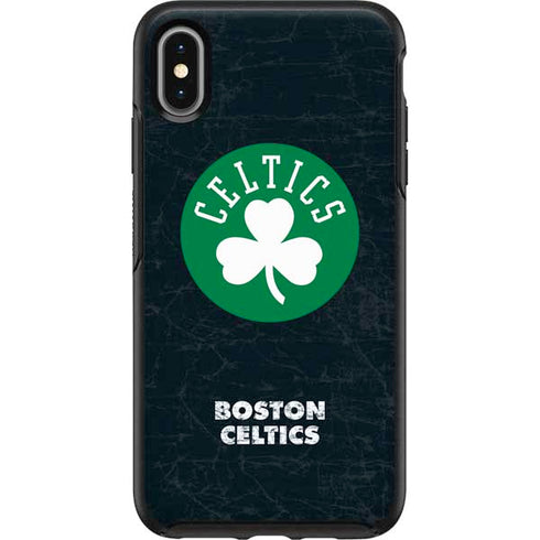 NBA Boston Celtics Black Secondary Logo Otterbox Symmetry iPhone Skin