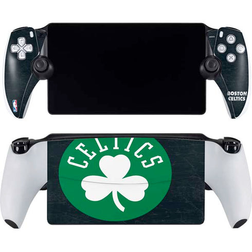 NBA Boston Celtics Black Secondary Logo PlayStation Portal Remote Player Skin