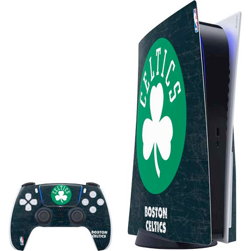 NBA Boston Celtics Black Secondary Logo PS5 Bundle Skin