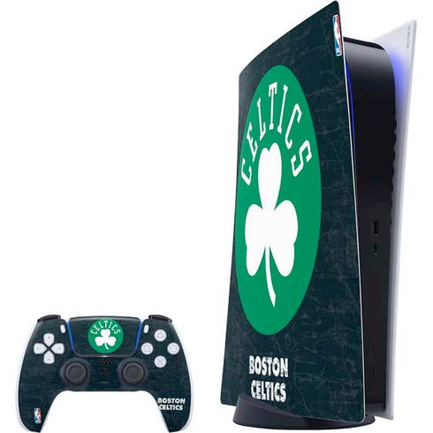 NBA Boston Celtics Black Secondary Logo PS5 Digital Edition Bundle Skin