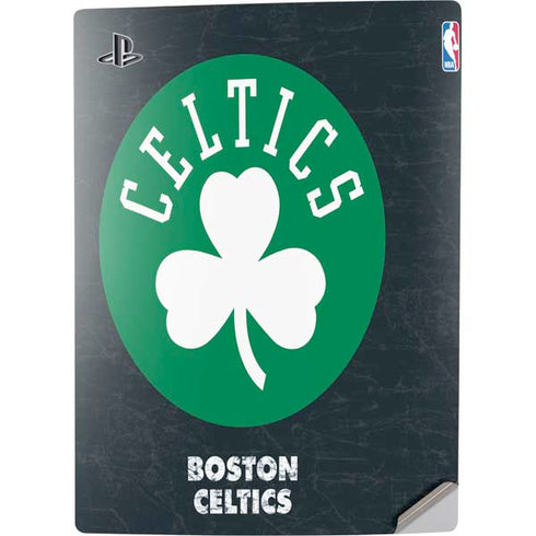 NBA Boston Celtics Black Secondary Logo PS5 Digital Edition Console Skin