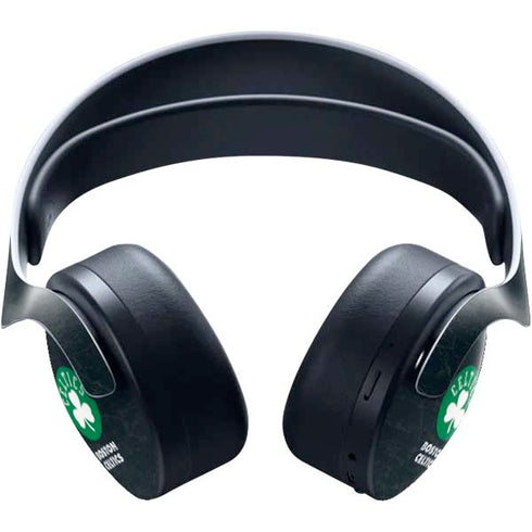 NBA Boston Celtics Black Secondary Logo PULSE 3D Wireless Headset for PS5 Skin