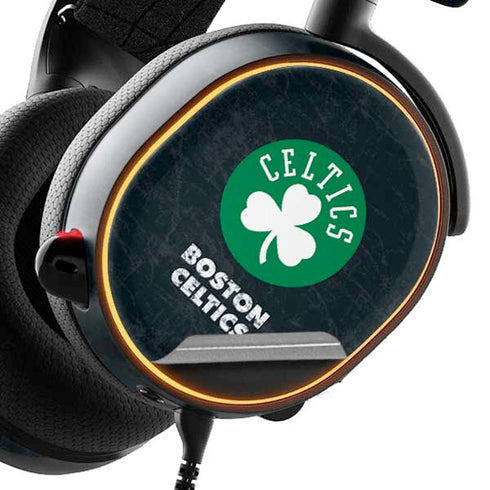 NBA Boston Celtics Black Secondary Logo SteelSeries Arctis 5 Skin