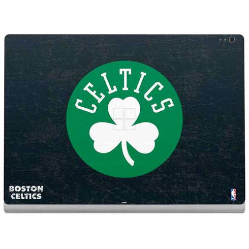 NBA Boston Celtics Black Secondary Logo Surface Book 2 13.5in Skin