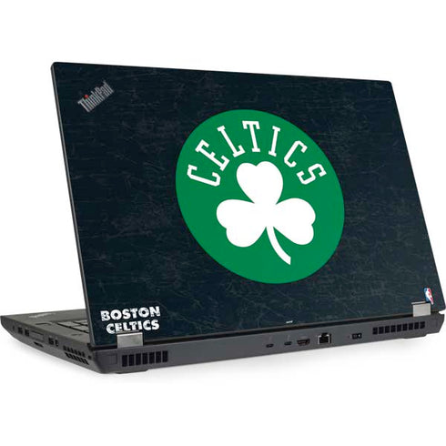 NBA Boston Celtics Black Secondary Logo Lenovo ThinkPad Skin