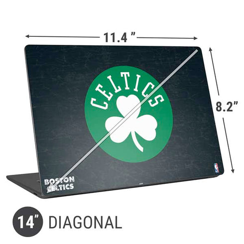 NBA Boston Celtics Black Secondary Logo Universal Laptop 14in (11.4 x 8.2in) Skin