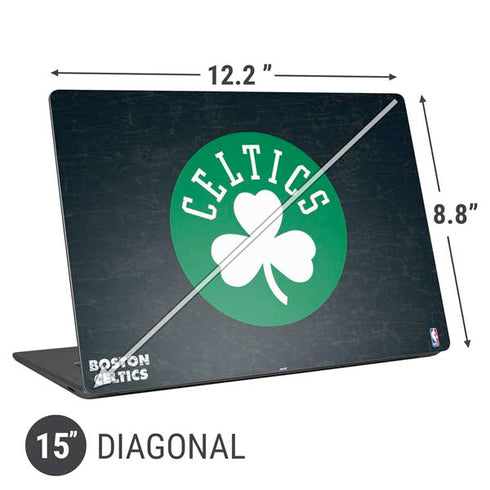 NBA Boston Celtics Black Secondary Logo Universal Laptop 15in (12.2 x 8.8in) Skin