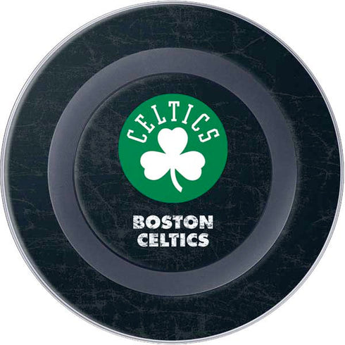 NBA Boston Celtics Black Secondary Logo Wireless Charger Skin