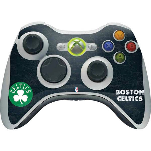 NBA Boston Celtics Black Secondary Logo Xbox 360 Wireless Controller Skin