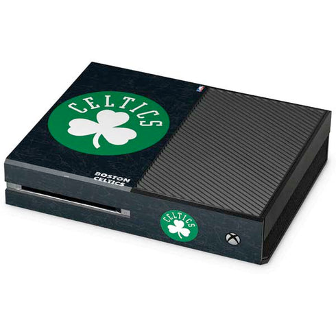 NBA Boston Celtics Black Secondary Logo Xbox One Console Skin