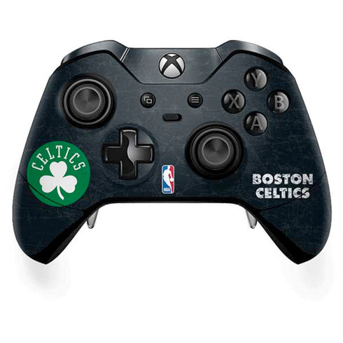 NBA Boston Celtics Black Secondary Logo Xbox One Elite Controller Skin