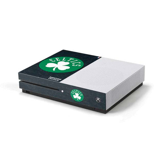 NBA Boston Celtics Black Secondary Logo Xbox One S Console Skin