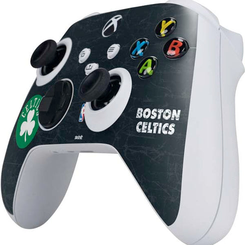 NBA Boston Celtics Black Secondary Logo Xbox Series S Controller Skin