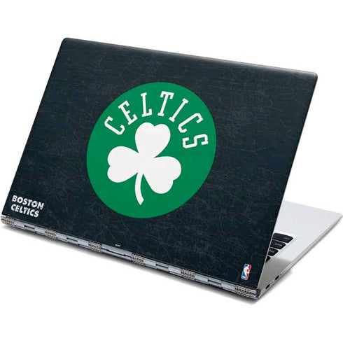 NBA Boston Celtics Black Secondary Logo Yoga 910 2-in-1 14in Touch-Screen Skin