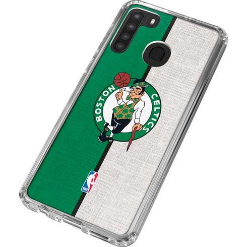 NBA Boston Celtics Canvas Galaxy A21 Clear Case