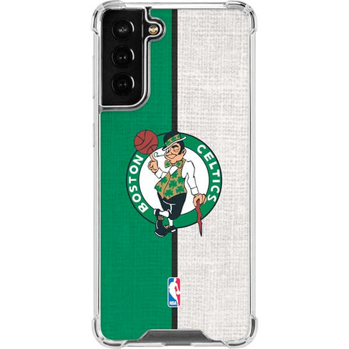 NBA Boston Celtics Canvas Galaxy S21 FE Clear Case