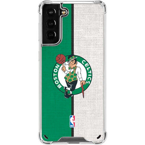 NBA Boston Celtics Canvas Galaxy S21 Plus 5G Clear Case