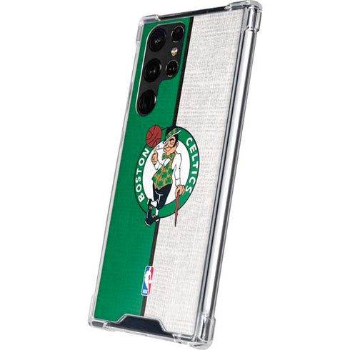 NBA Boston Celtics Canvas Galaxy S22 Ultra Clear Case