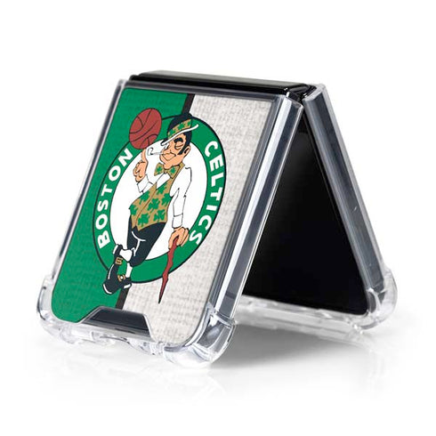 NBA Boston Celtics Canvas Galaxy Z Flip5 5G Clear Case