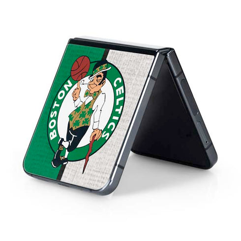 NBA Boston Celtics Canvas Galaxy Z Flip5 5G Skin