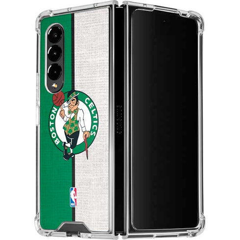 NBA Boston Celtics Canvas Galaxy Z Fold4 5G Clear Case