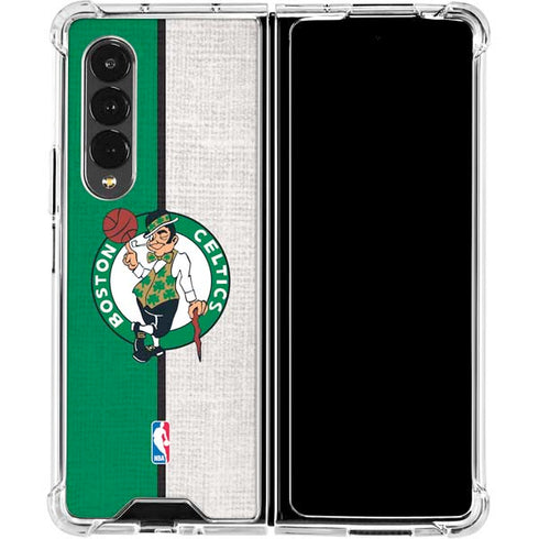 NBA Boston Celtics Canvas Galaxy Z Fold4 5G Clear Case