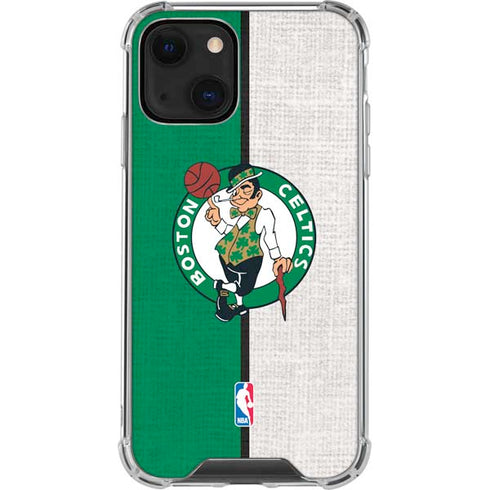 NBA Boston Celtics Canvas iPhone 15 Plus Clear Case