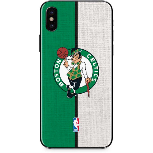 NBA Boston Celtics Canvas iPhone XS Skin