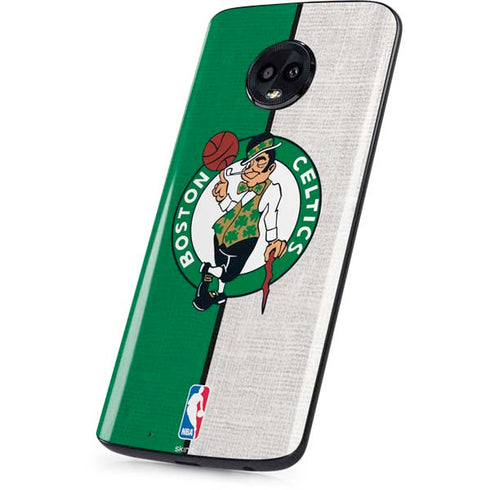 NBA Boston Celtics Canvas Moto G6 Skin