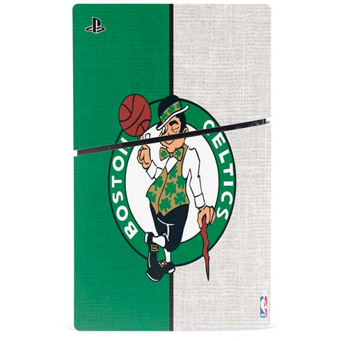 NBA Boston Celtics Canvas PS5 Slim Digital Edition Bundle Skin