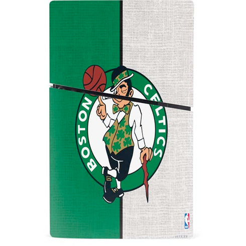 NBA Boston Celtics Canvas PS5 Slim Digital Edition Bundle Skin
