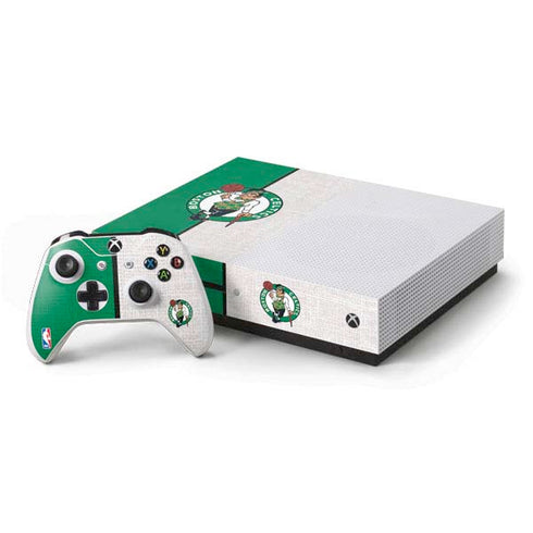 NBA Boston Celtics Canvas Xbox One S Console and Controller Bundle Skin