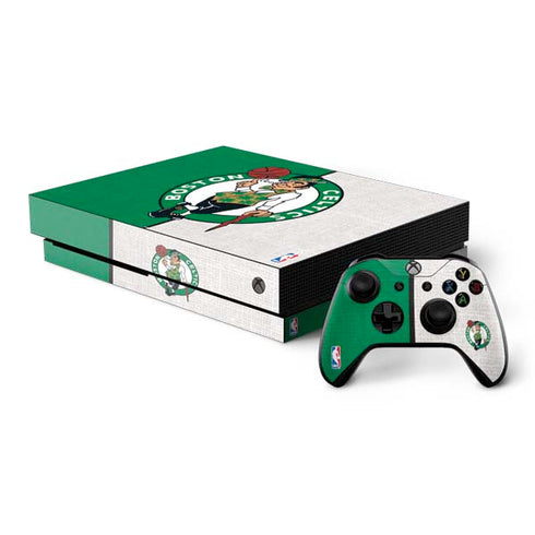 NBA Boston Celtics Canvas Xbox One X Bundle Skin