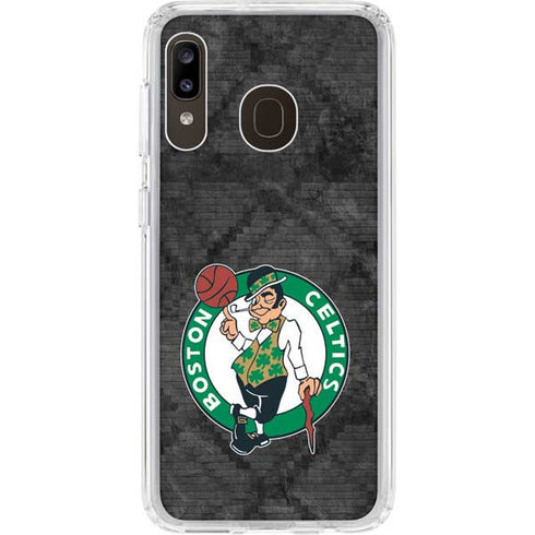 NBA Boston Celtics Dark Rust Galaxy A20 Clear Case