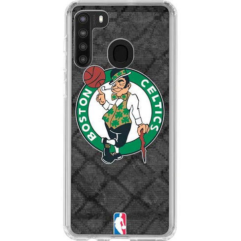 NBA Boston Celtics Dark Rust Galaxy A21 Clear Case