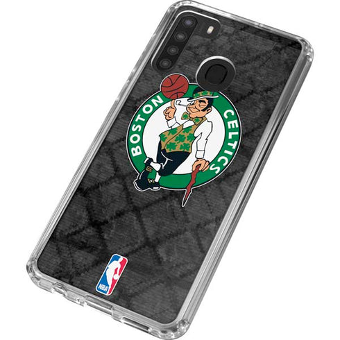 NBA Boston Celtics Dark Rust Galaxy A21 Clear Case