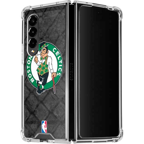 NBA Boston Celtics Dark Rust Galaxy Z Fold4 5G Clear Case