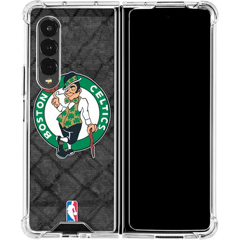 NBA Boston Celtics Dark Rust Galaxy Z Fold4 5G Clear Case
