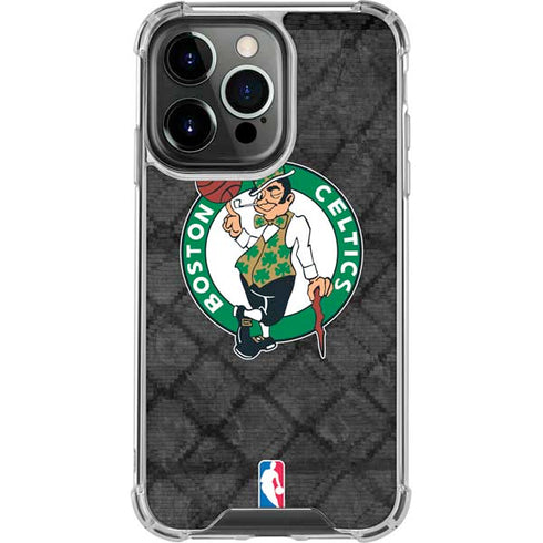 NBA Boston Celtics Dark Rust iPhone 15 Pro Clear Case