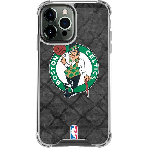 NBA Boston Celtics Dark Rust iPhone 14 Pro Max Clear Case