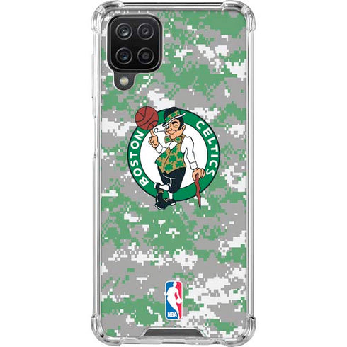 NBA Boston Celtics Digi Camo Galaxy A12 Clear Case