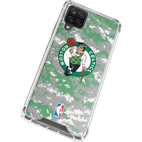 NBA Boston Celtics Digi Camo Galaxy A12 Clear Case
