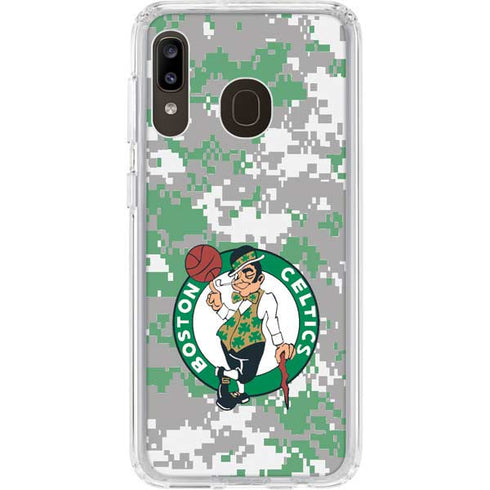 NBA Boston Celtics Digi Camo Galaxy A20 Clear Case
