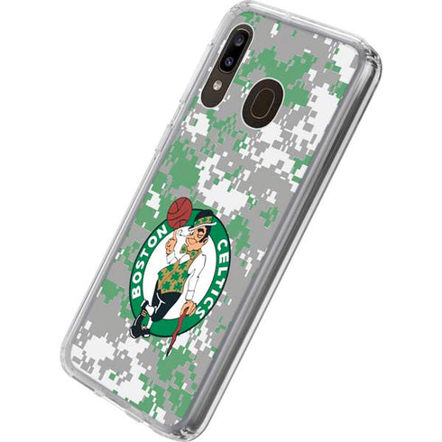 NBA Boston Celtics Digi Camo Galaxy A20 Clear Case