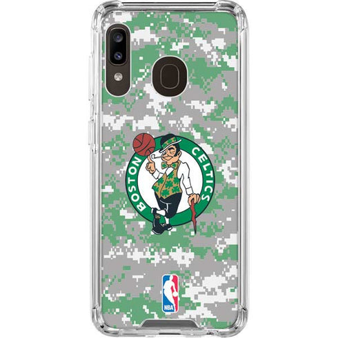 NBA Boston Celtics Digi Camo Galaxy A30 Clear Case