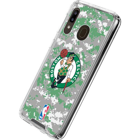 NBA Boston Celtics Digi Camo Galaxy A30 Clear Case