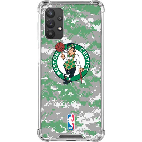 NBA Boston Celtics Digi Camo Galaxy A32 5G Clear Case