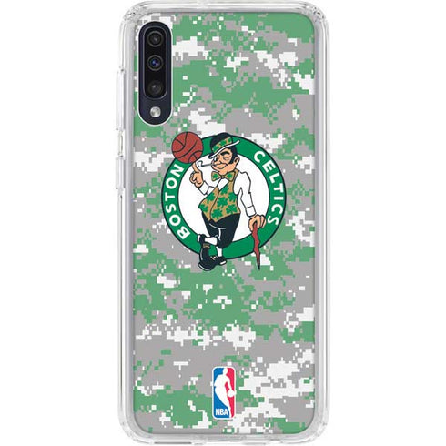 NBA Boston Celtics Digi Camo Galaxy A50 Clear Case