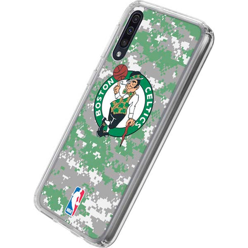 NBA Boston Celtics Digi Camo Galaxy A50 Clear Case