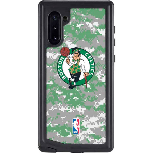NBA Boston Celtics Digi Camo Galaxy Note 10 Waterproof Case
